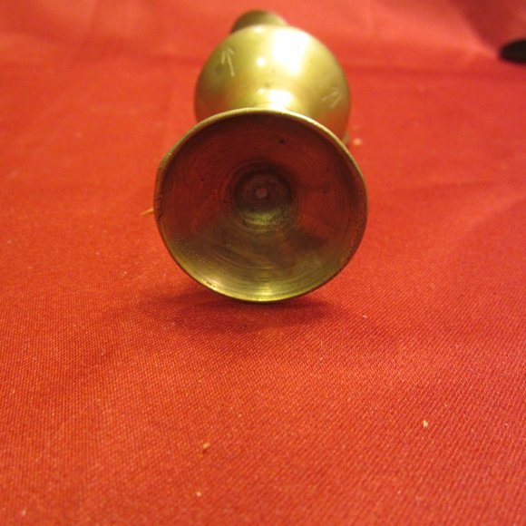 VTG 80'S SMALL BRASS DECORATIVE PITCHER, W/ETCHINGS - Picture 6 of 6